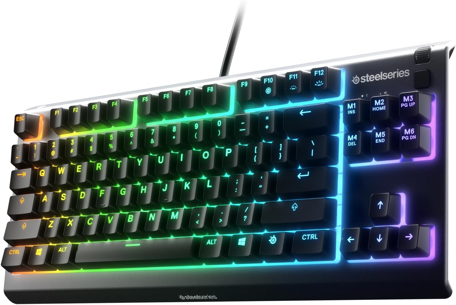 3 TKL RGB Gaming Keyboard – Tenkeyless Compact Form Factor – 8-Zone RGB Illumination – IP32 Water & Dust Resistant – Whisper Quiet Gaming Switch – Gaming Grade Anti-Ghosting,Black